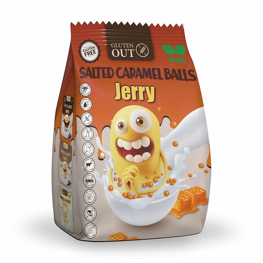 Jerry Gluten Out Kulki zbożowe o smaku karmelowym 375 g