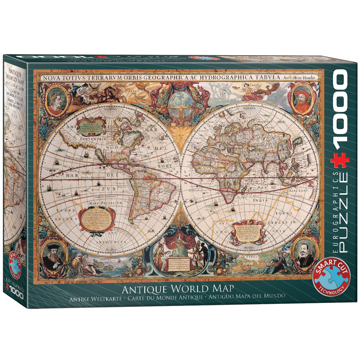 Puzzle 1000 el. Mapa świata Orbis Geographica Eurographics - puzzle