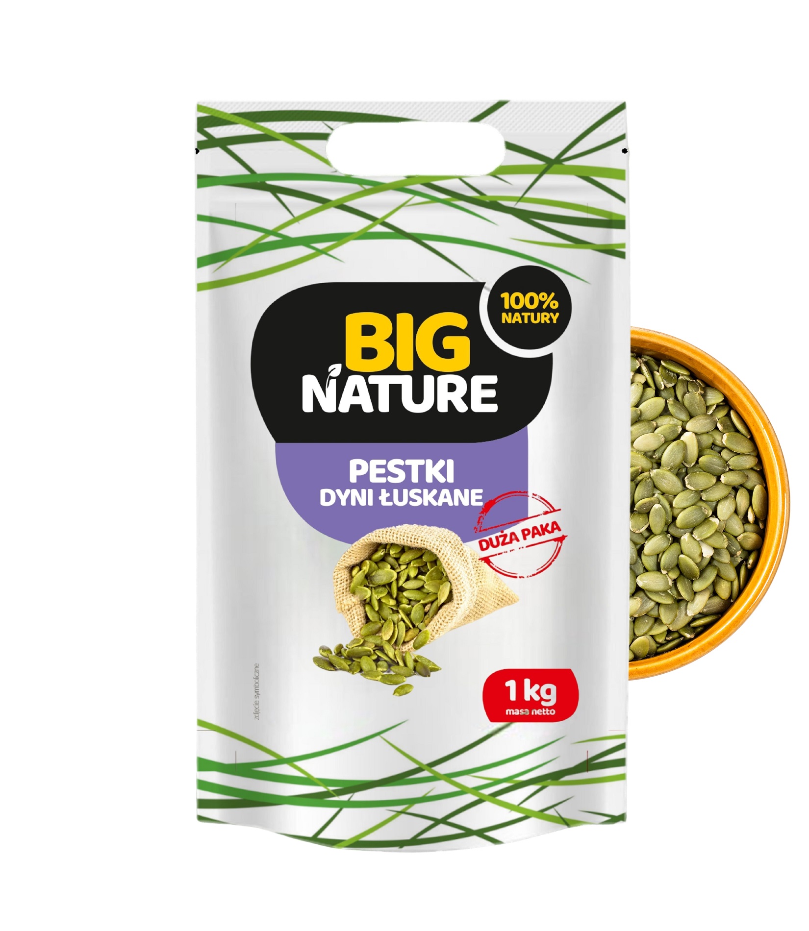 Big Nature Pestki dyni łuskane 1 kg - żywność