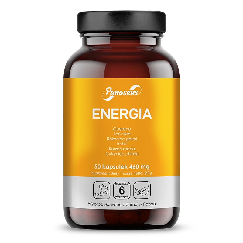 Panaseus Energia 460 mg Suplement diety 50 kaps. - suplement