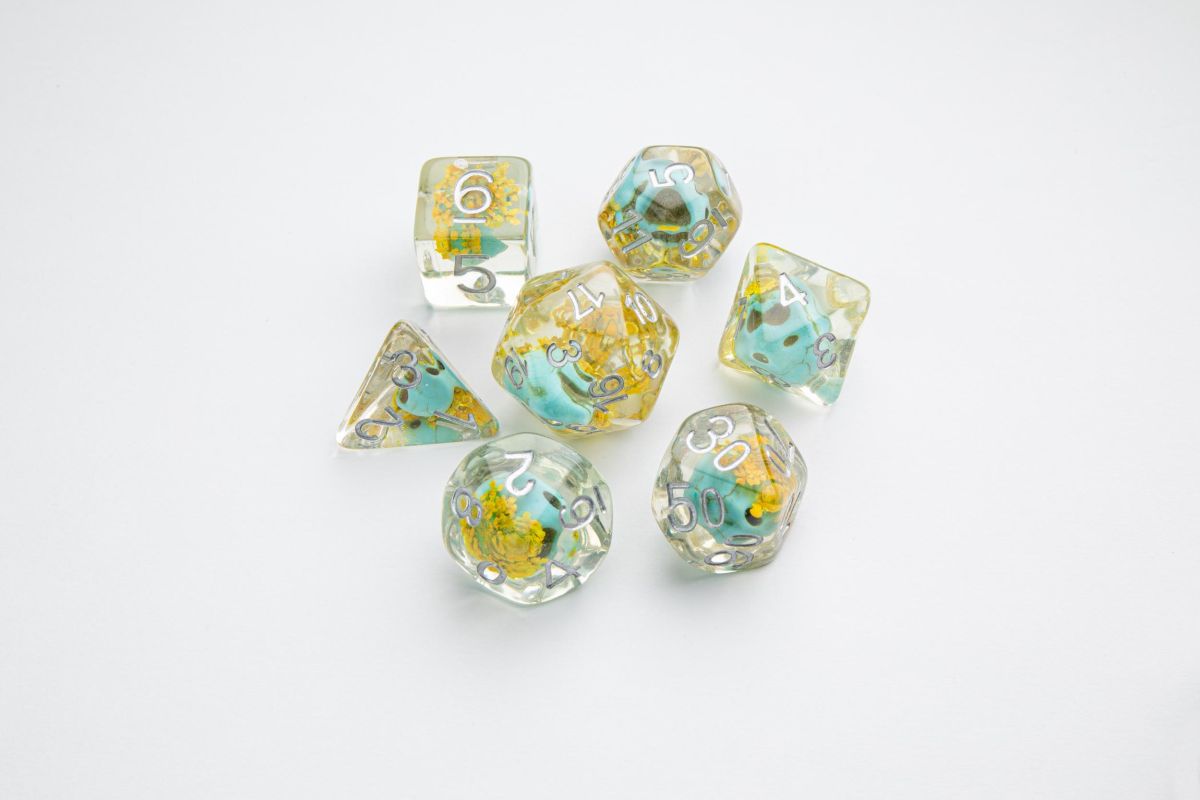 Gamegenic: Embraced Series - Rpg Dice Set - Green Skull - gra