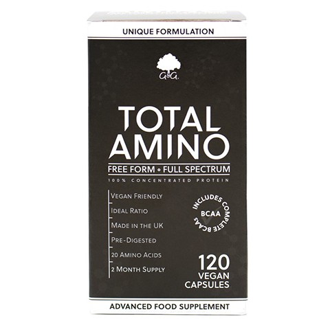 G&g Total Amino - Aminokwasy Pełne Spektrum 120 kaps. - suplement
