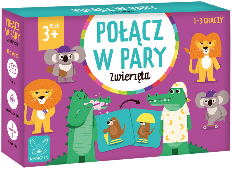 Połącz w pary Zwierzęta Kangur - gra