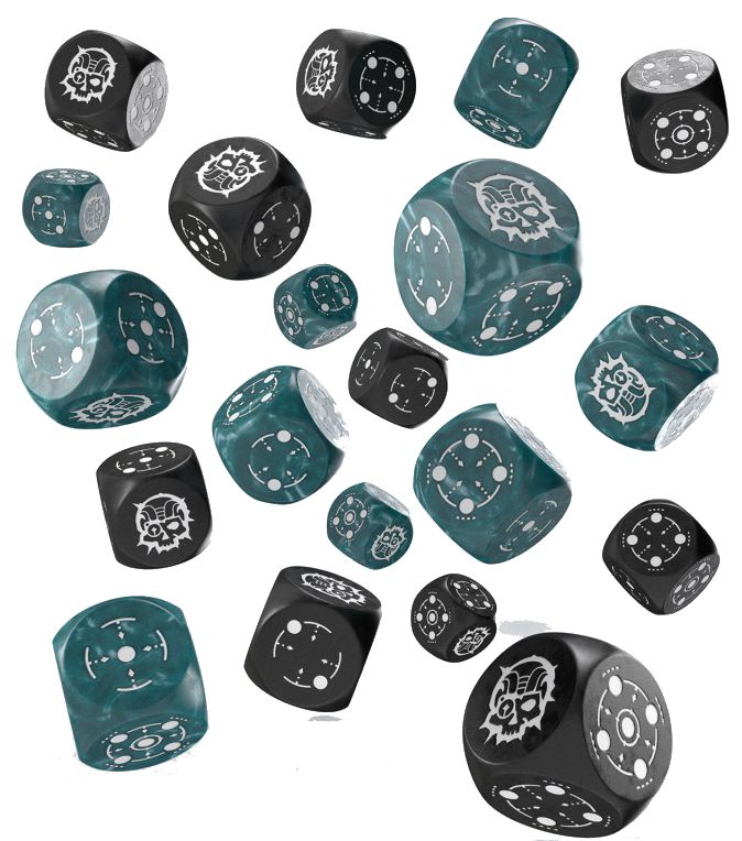Crosshairs Compact D6, kosti w kolorze burzowym i czarnym Q-Workshop - gra
