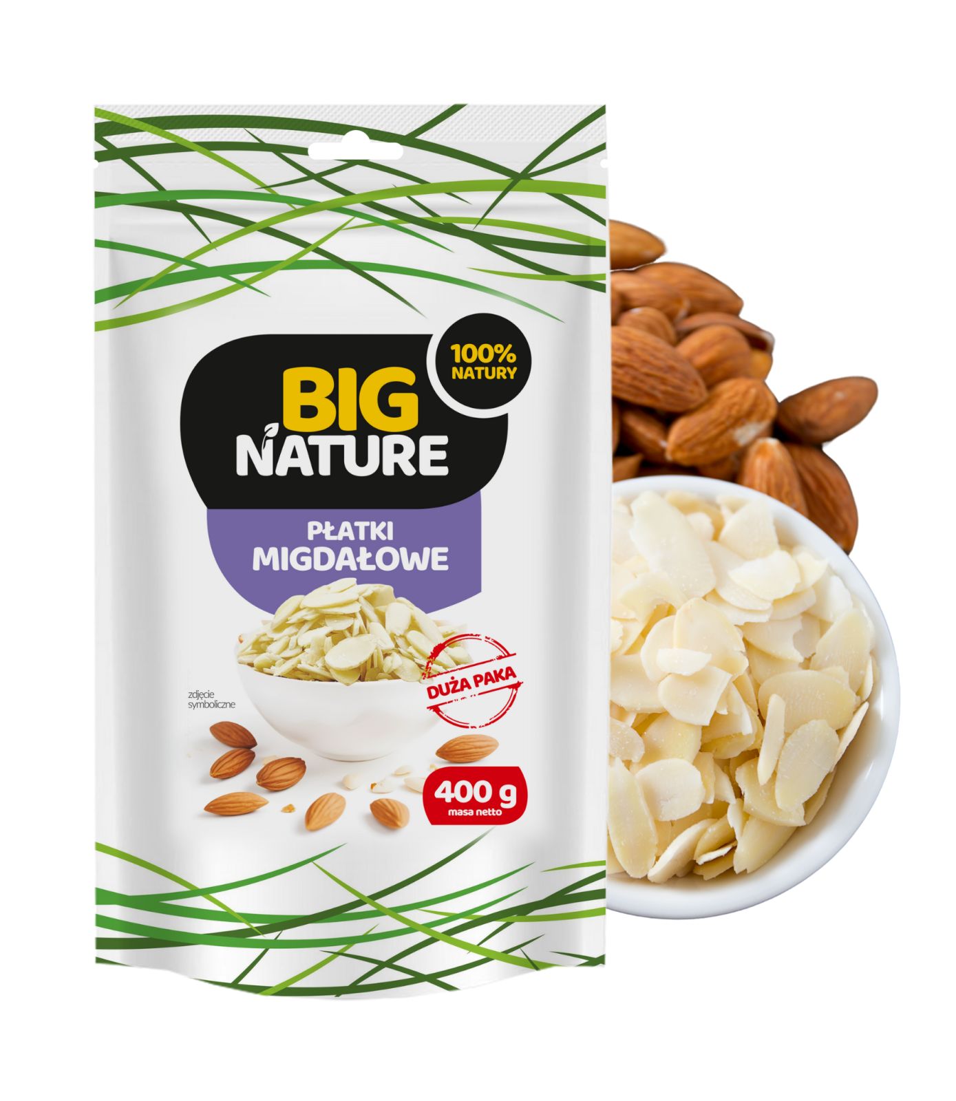 Big Nature Płatki migdałowe 400 g - żywność
