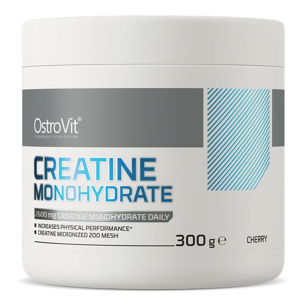 OstroVit Creatine Monohydrate - smak cherry suplement diety 300 g - suplement