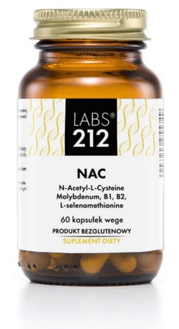 Labs212 Nac - N-Acetylo-L-Cysteina 300 mg suplement diety 60 kaps. - suplement
