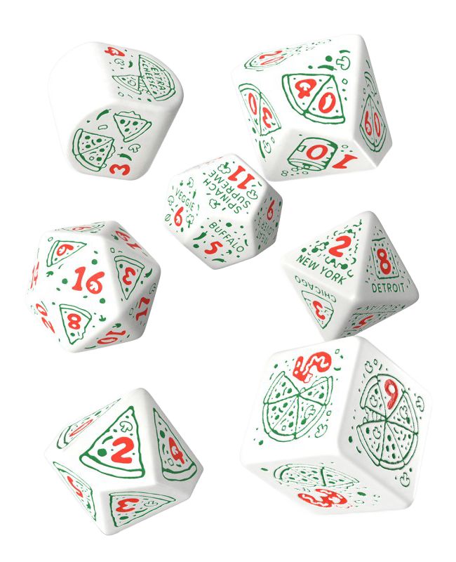 Pizza Dice Set, kosti pepperoni Q-Workshop - gra