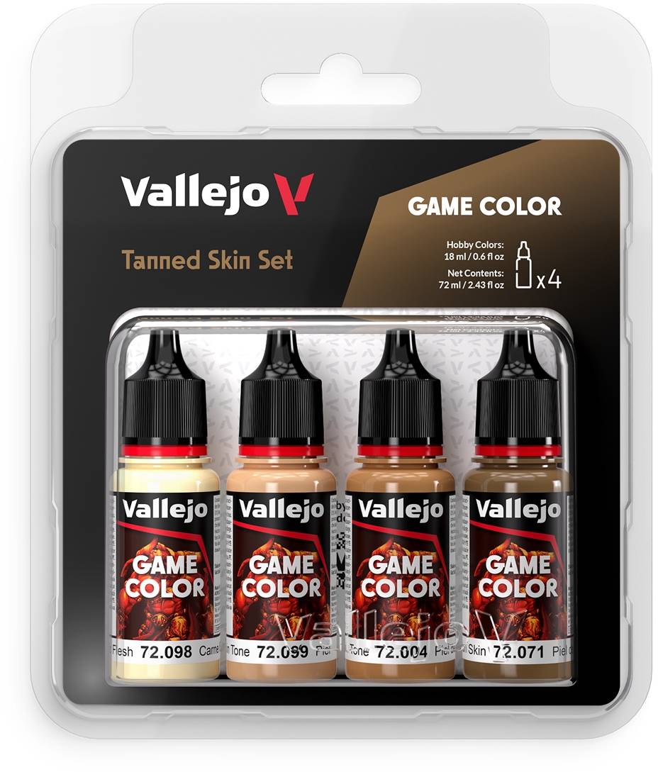 Vallejo: 72.380 - Game Color - Tanned Skin Set 4x18 ml
