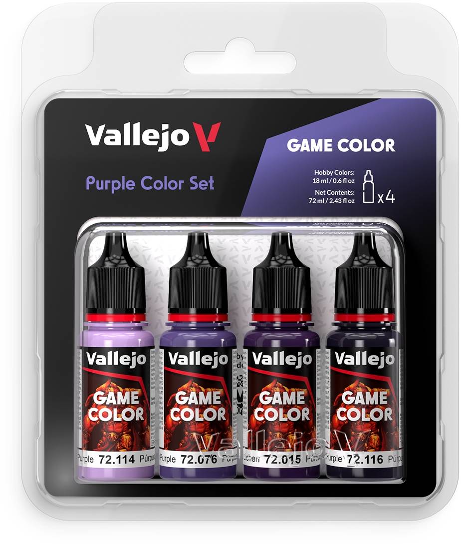 Vallejo: 72.382 - Game Color - Purple Color Set 4x18 ml