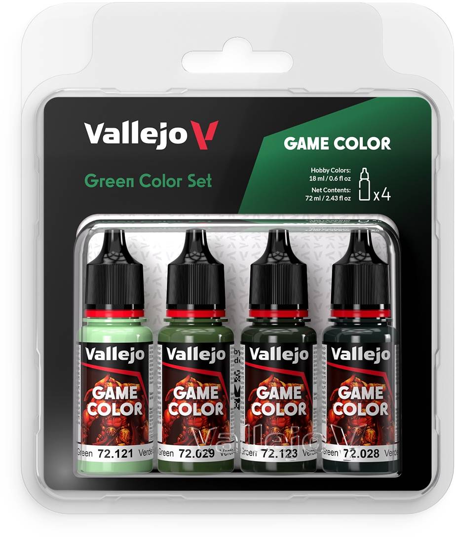 Vallejo: 72.384 - Game Color - Green Color Set 4x18 ml