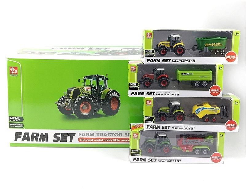 Traktor metalowy z przyczepą Mix Adar - model lub pojazd