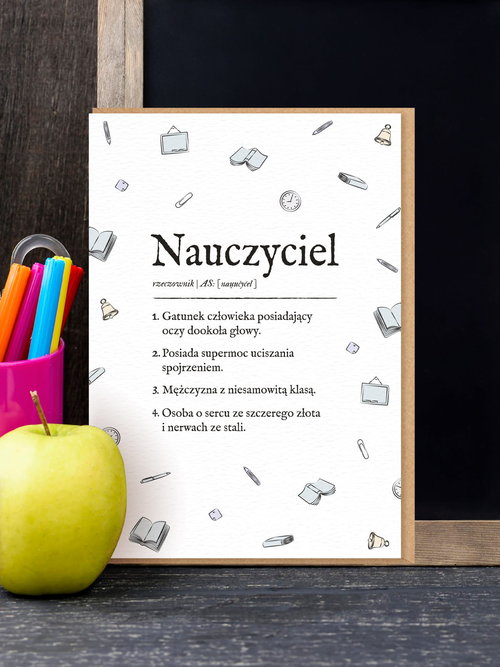 Karnet okolicznościowy Nauczyciel - gadżety