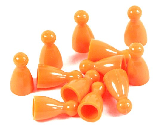 Pionki do gry z główką - pomarańczowe Plastic Polska - gra