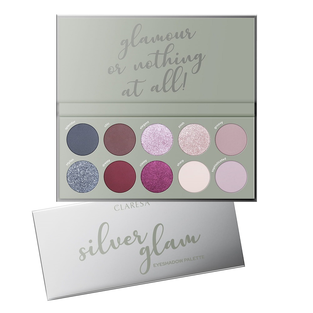 Claresa Paleta cieni do powiek Silver Glam 12 g