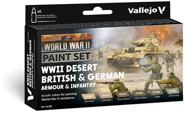 Vallejo: 70.208 - Model Color - Wwii Desert British & German Armour & Infantry