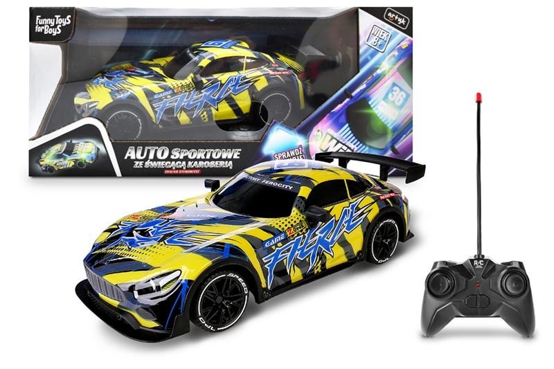 Auto sportowe ze świecącą karoserią Artyk - model lub pojazd