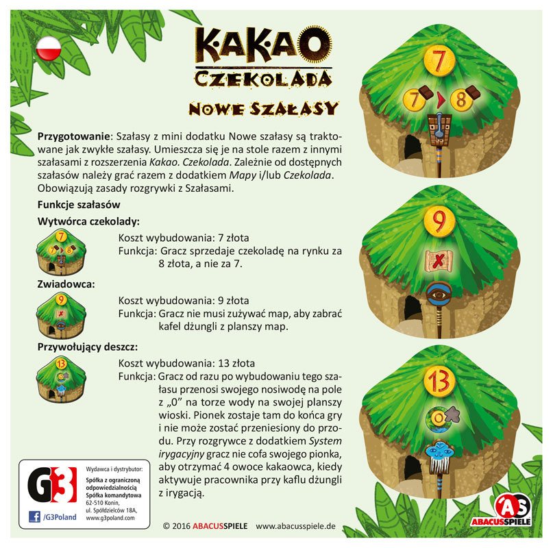 Kakao - dodatek Nowe szałasy G3 - Phil Walker-Harding - gra
