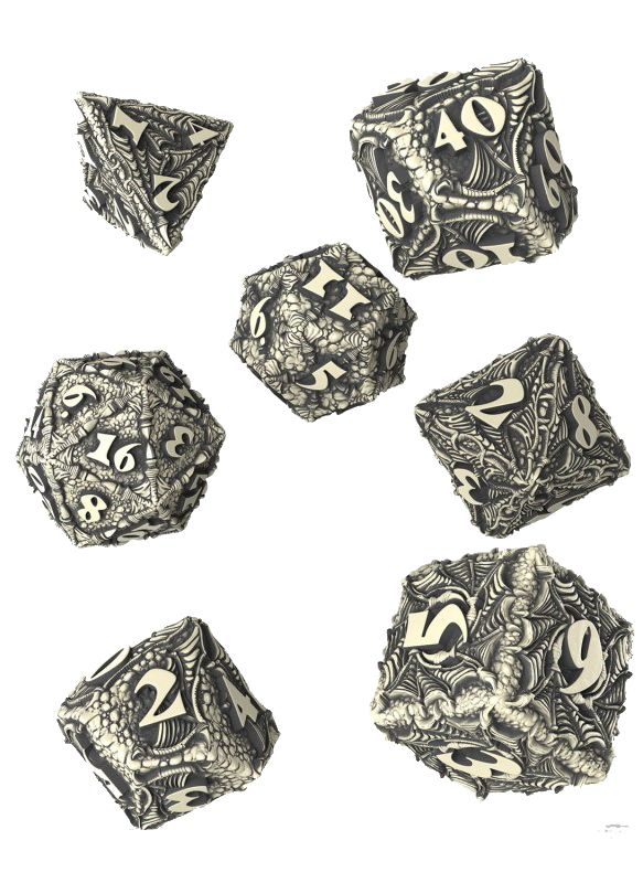 Dracopolis, Zestaw kości, czarne Q-Workshop - gra