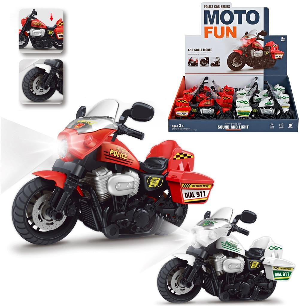 Motocykl policja światło i dźwięk Mix Trifox - model lub pojazd