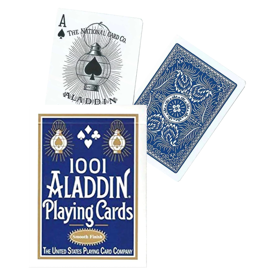 1001 Aladdin, karty do gry, niebieskie Fournier - gra