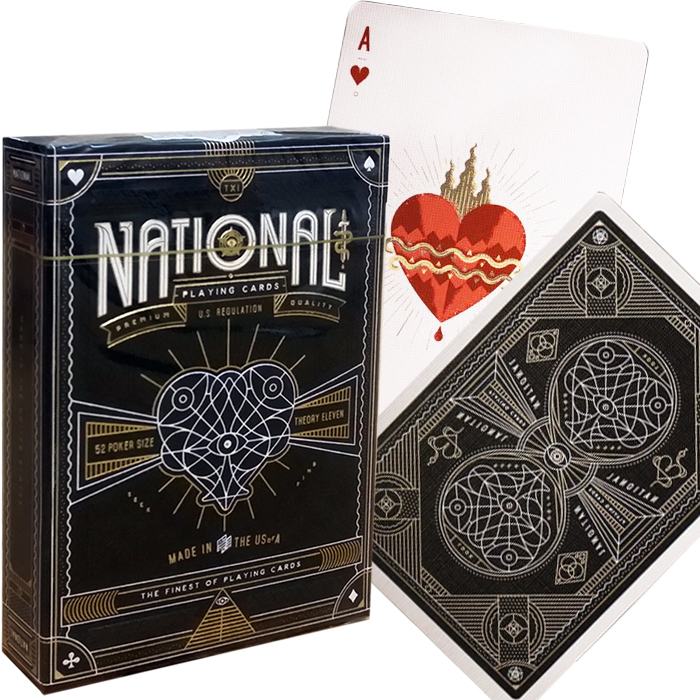 National, karty do gry, czarne Theory11 - gra