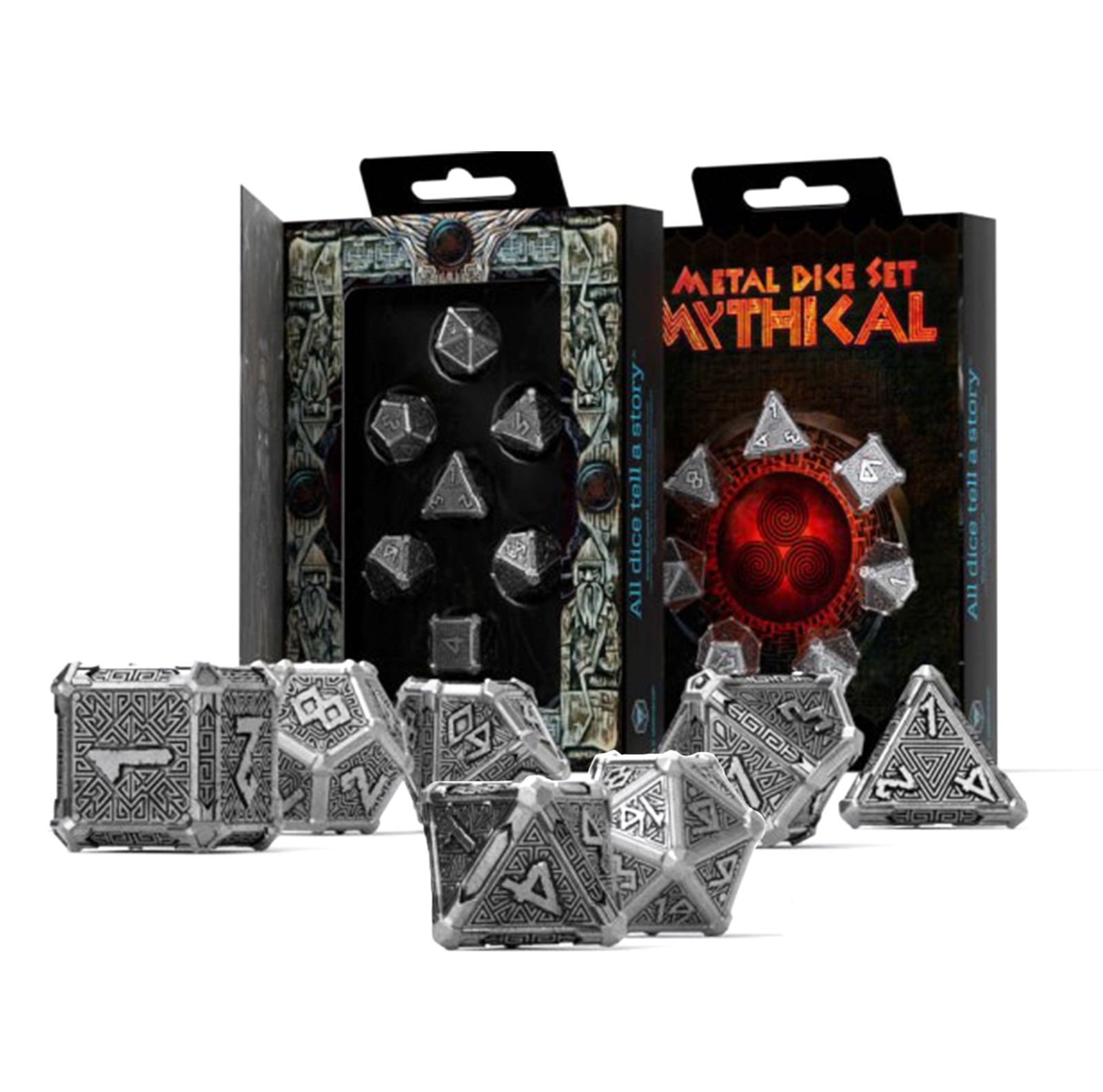Metal Mythical Dice Set, kość metalowa Q-Workshop - gra