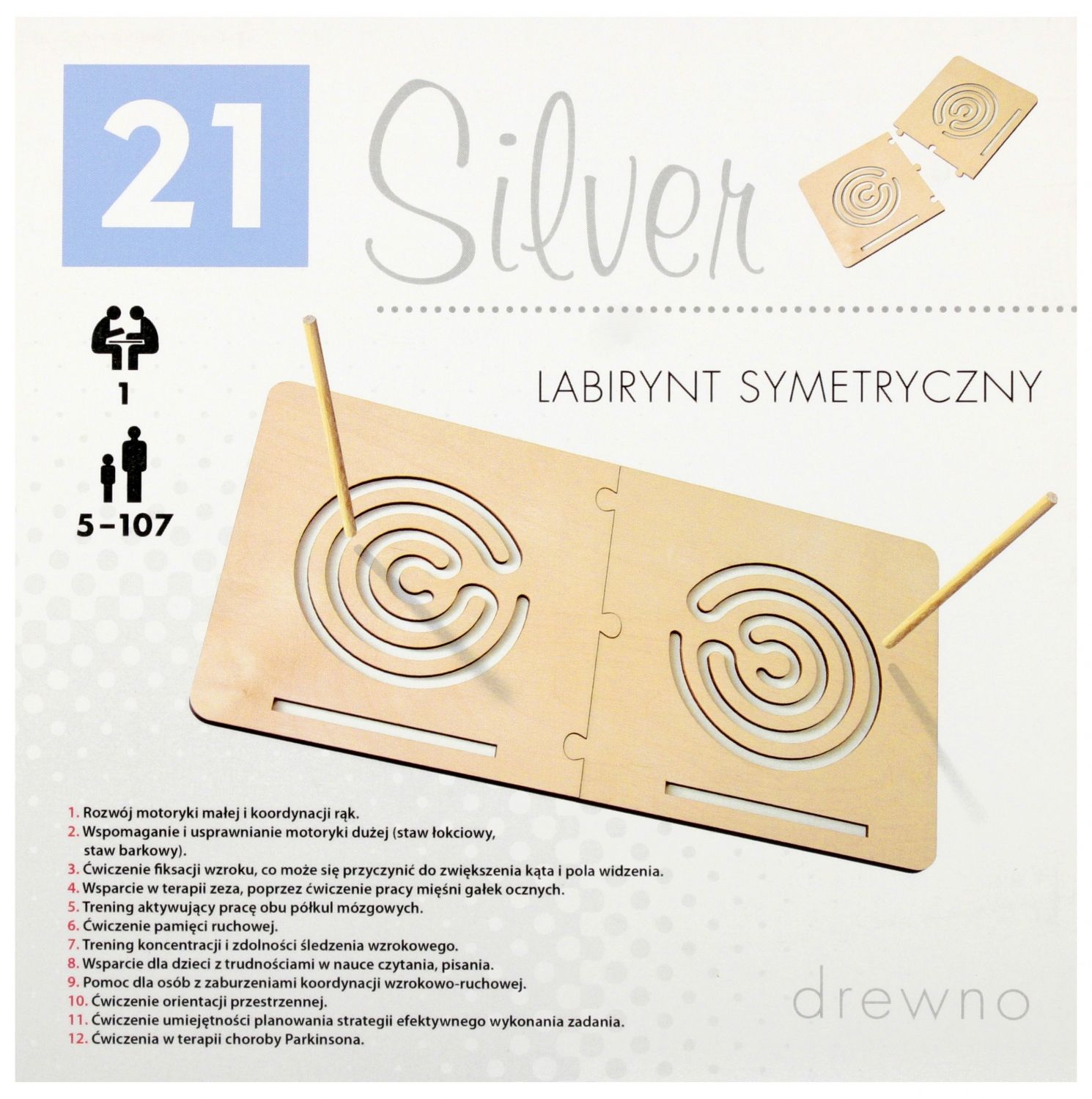 Symetryczny labirynt 2 Silver Alex - gra planszowa