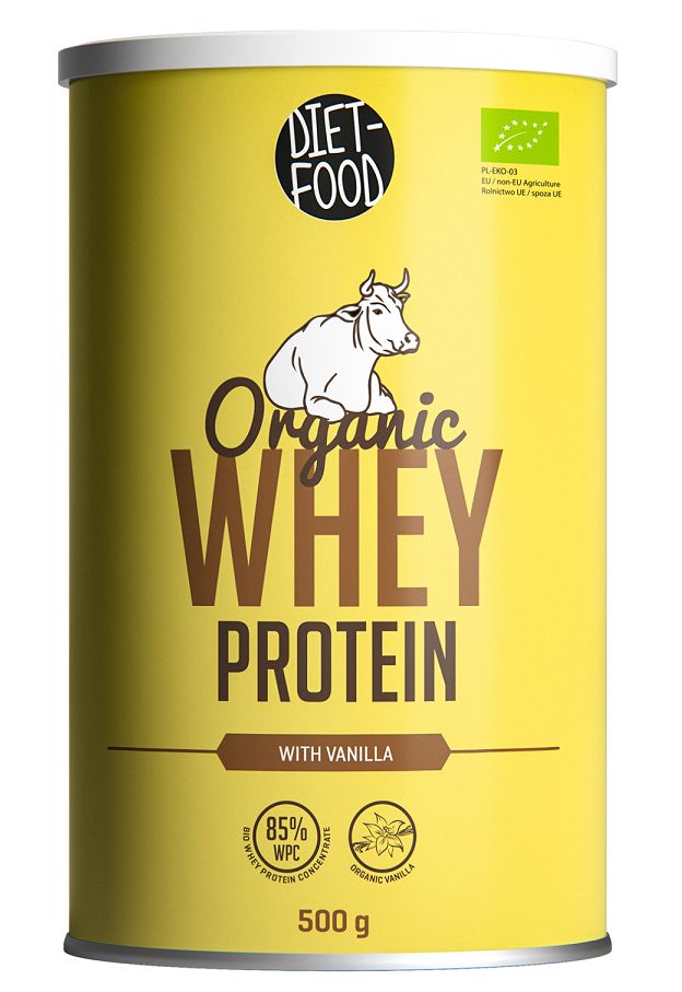 Diet-Food Białko serwatkowe o smaku waniliowym (koncentrat Wpc 85) 500 g Bio - Żywność