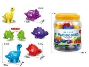Gra Montessori: Dinozaury cyferki 10szt Madej - gra