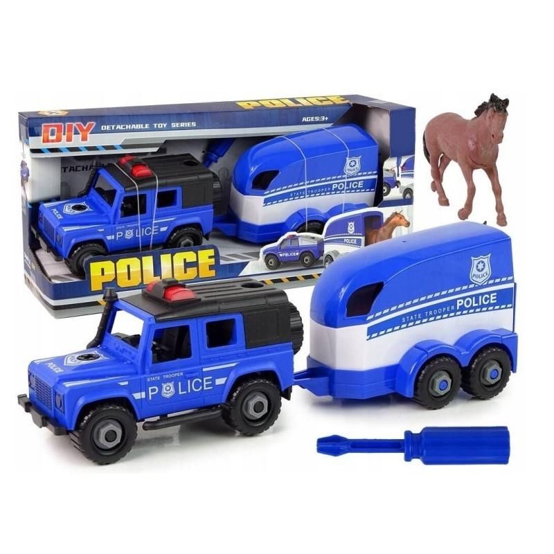 Auto policyjne z przyczepą i konikiem Toys Paweł Wojda - model lub pojazd