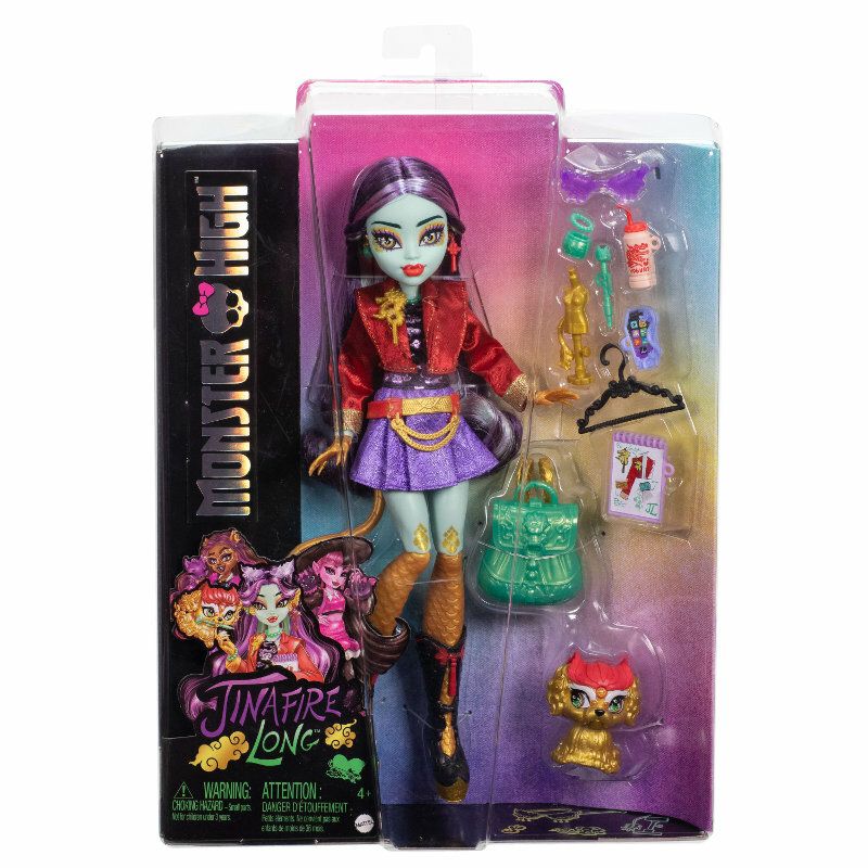 Monster High Lalka Jinafire Long + zwierzątko Mattel
