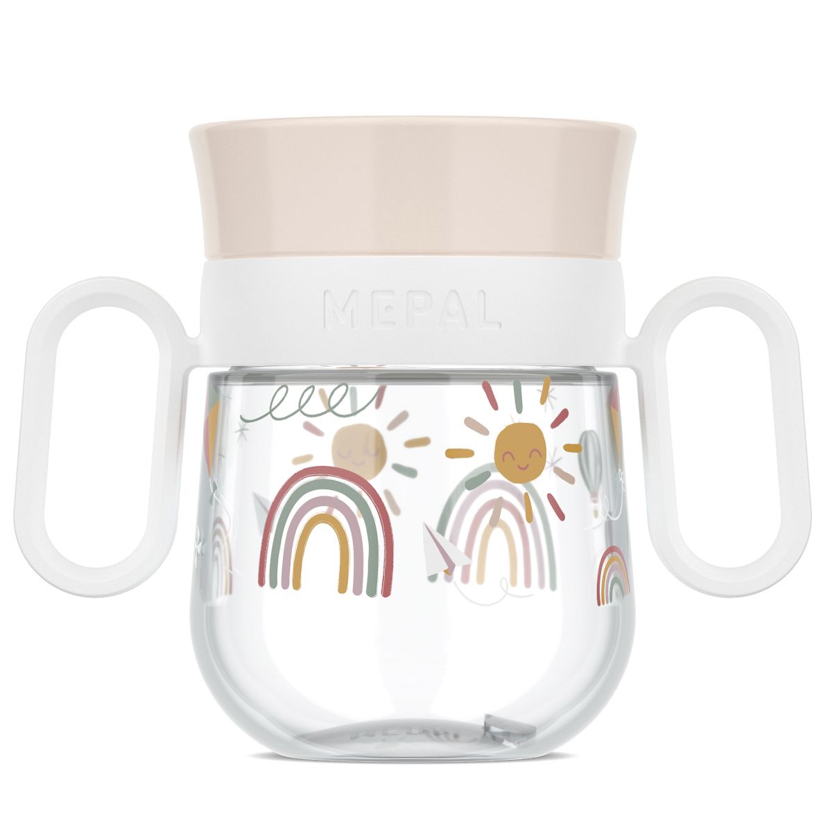 Mepal Kubek dziecięcy treningowy do nauki picia Mio Sunshine & Rainbow 108018065245 200 ml - kubek