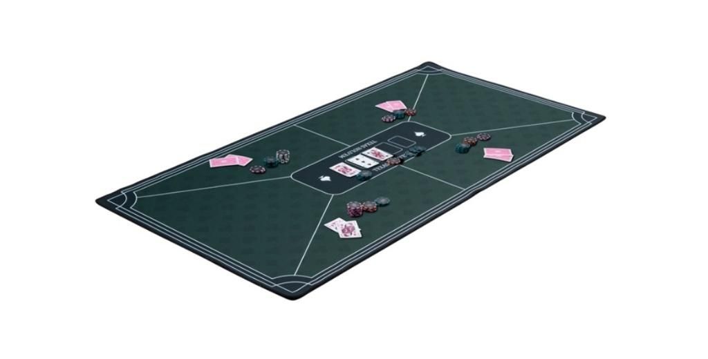 Mata do pokera zielona 118x59cm - karty