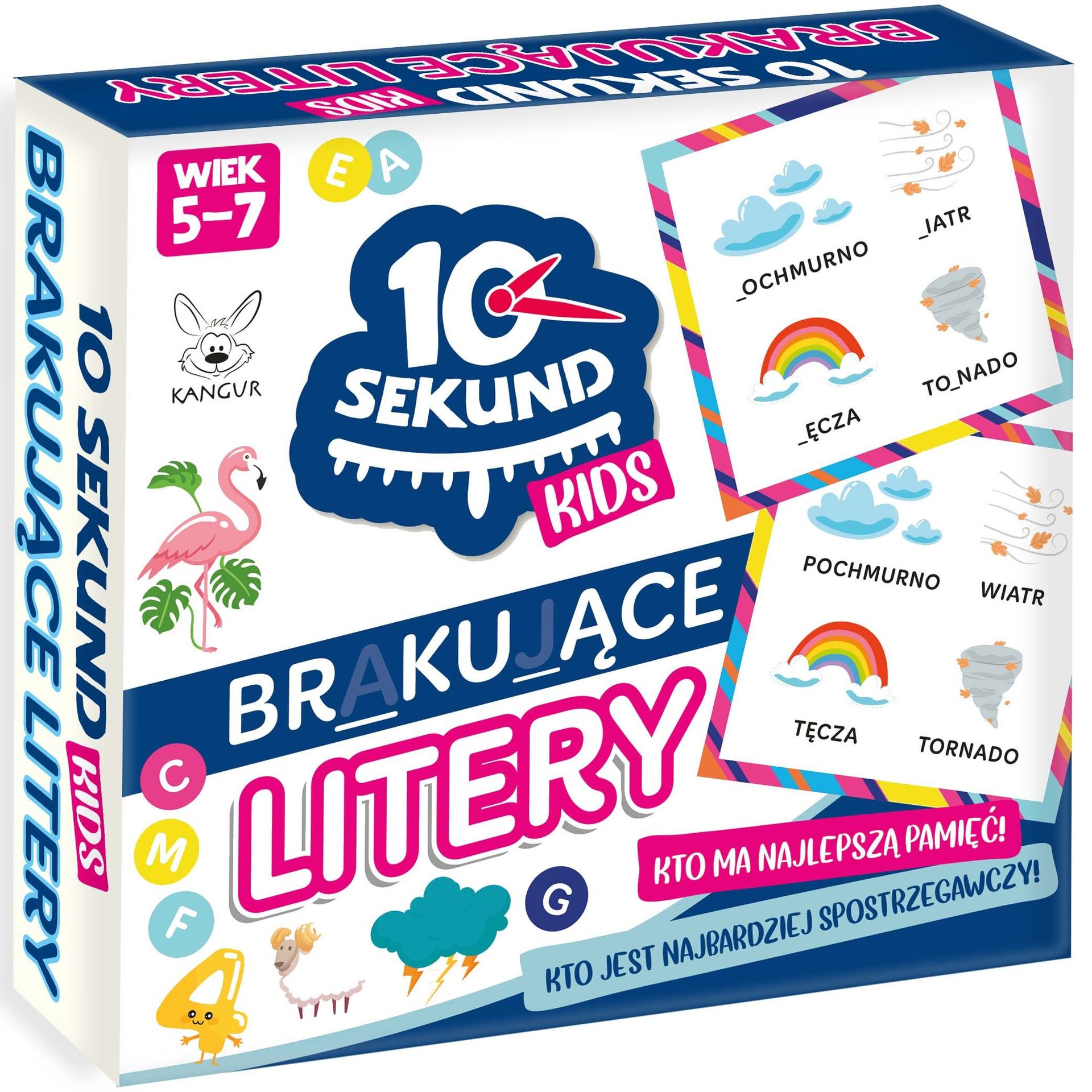 10 Sekund Kids Brakujące Litery - gra planszowa