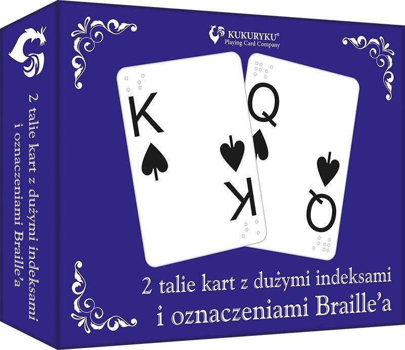 Karty z dużymi indeksami i znakami Braille`a - karty