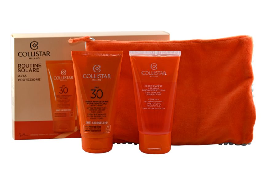 Collistar Zestaw Sun 2024 Cream Spf 30 + Shower Shampoo + Pouch