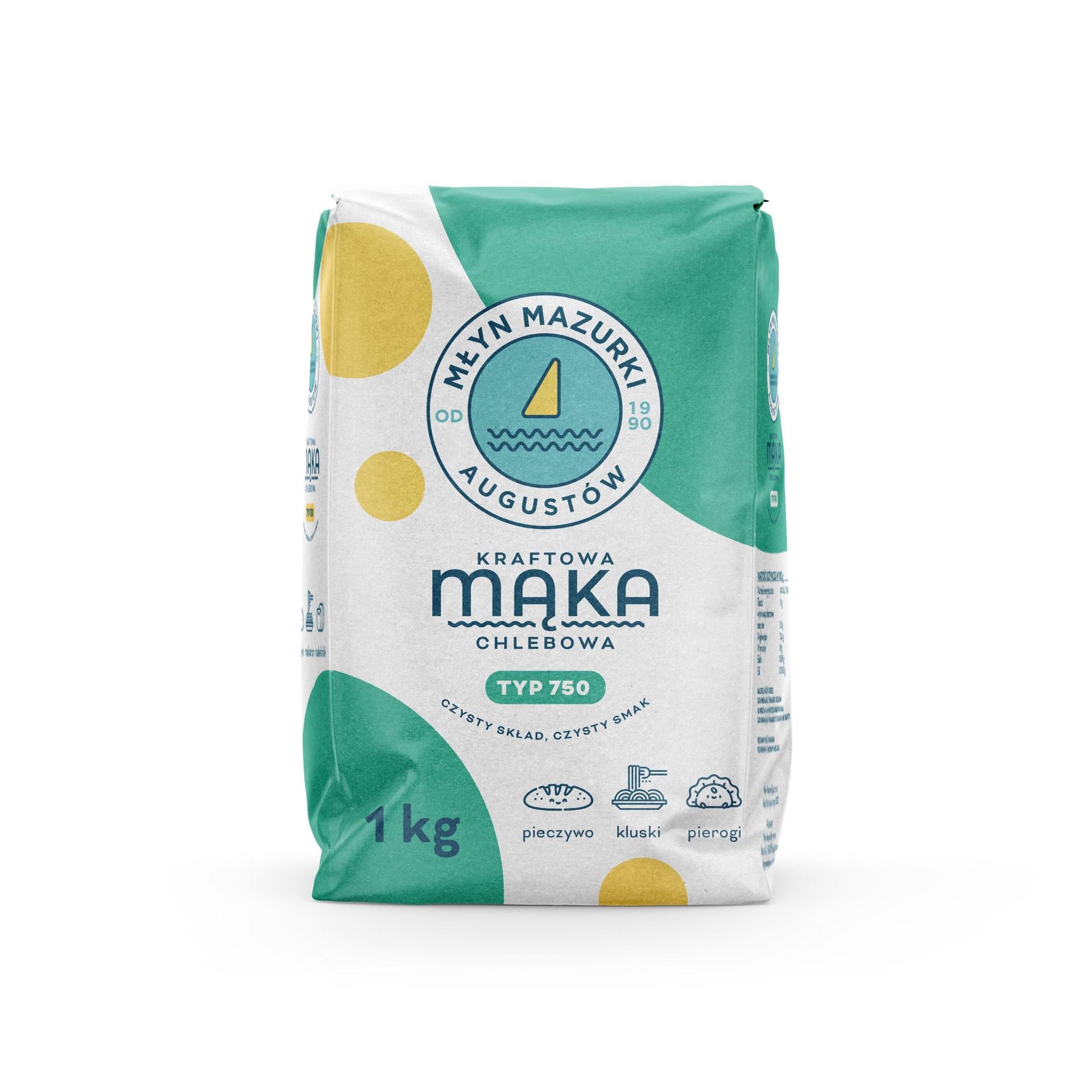 Młyn Mazurki Kraftowa mąka pszenna typ 750 chlebowa 1 kg