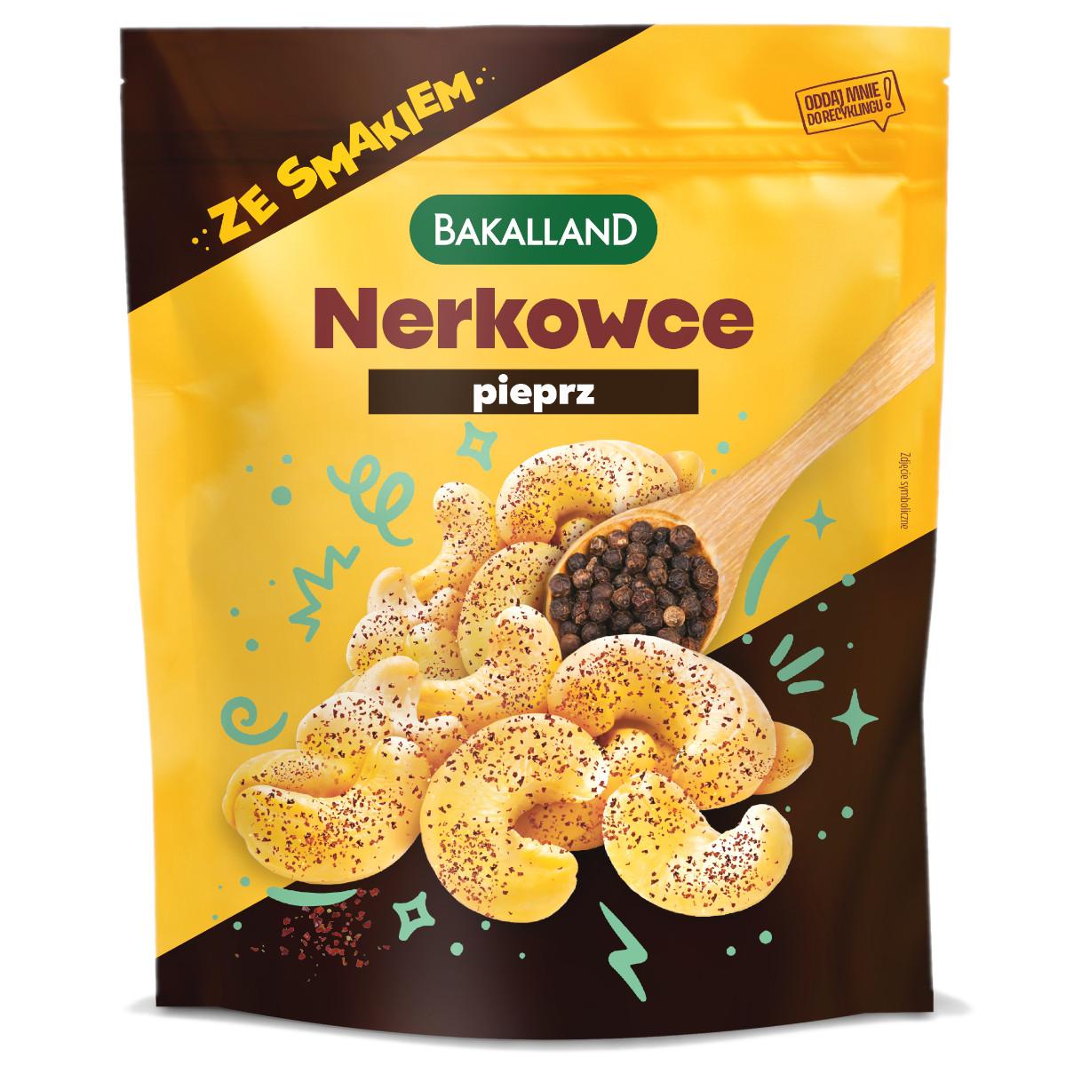 Bakalland Orzechy nerkowca prażone Pieprz 170 g - żywność