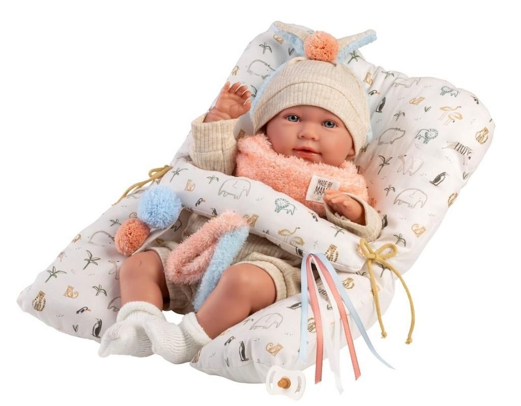Lalka bobas Mimi płacząca z poduszką 42cm Llorens