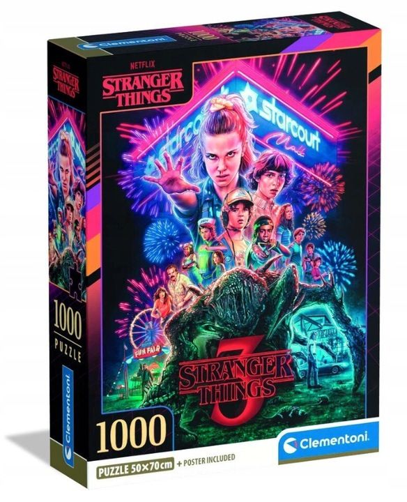 Puzzle 1000 Compact Netflix Stranger Things Clementoni - puzzle
