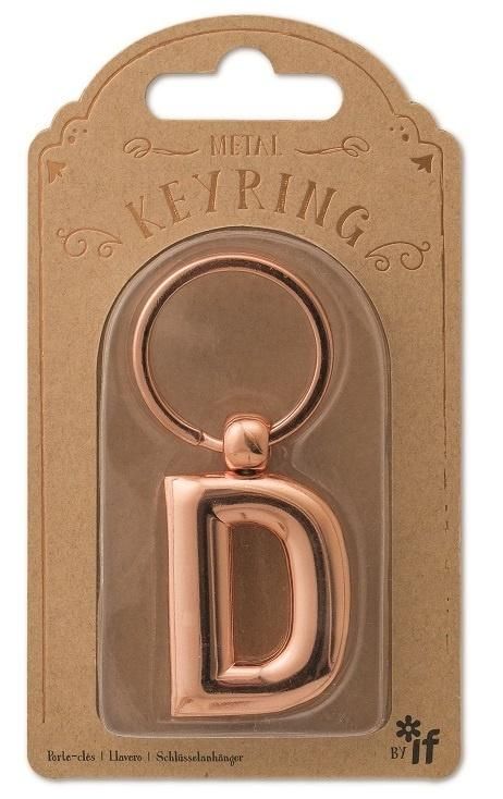 If Metalowy brelok do kluczy litera D Keyring