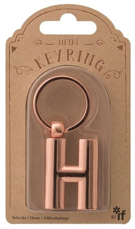 If Metalowy brelok do kluczy litera H Keyring