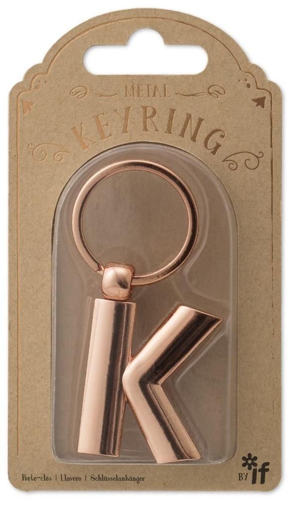 If Metalowy brelok do kluczy litera K Keyring