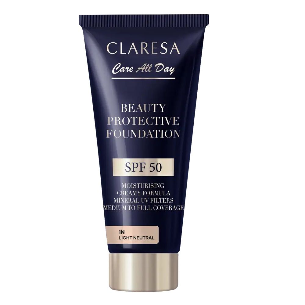 Claresa Beauty Protective Foundation nawilżający podkład z filtrem Spf50 1n Light Neutral 30 ml - Podkład lub puder