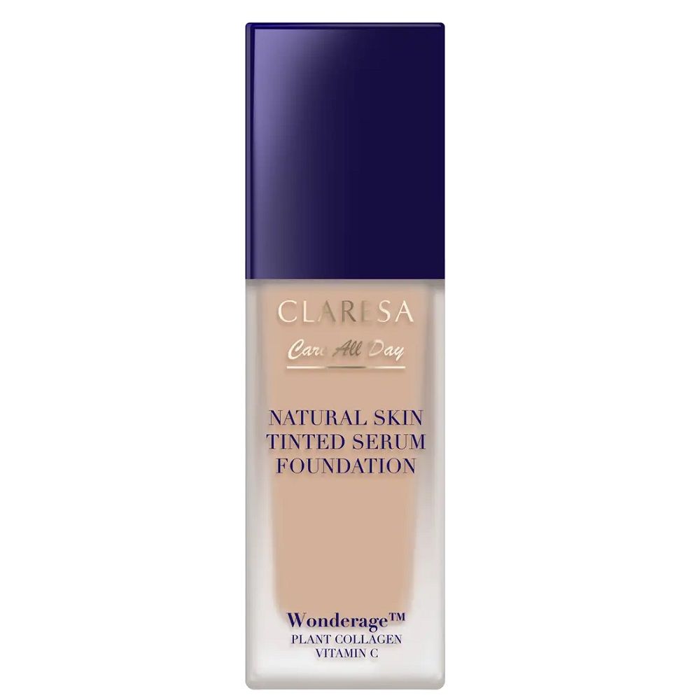 Claresa Natural Skin Tinted Serum Foundation podkład-serum z naturalnym wykończeniem 2n Medium Neutral 32 ml - Podkład lub puder
