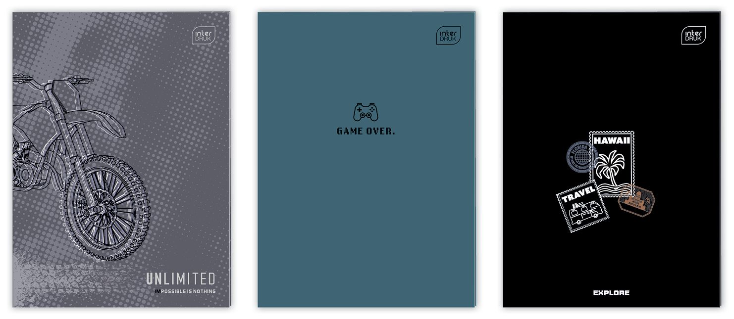 Zeszyt w kratkę. A4 60k M 70g. Boys