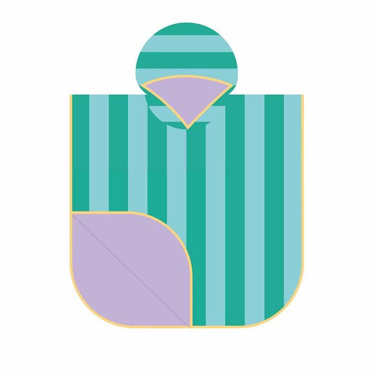 Quut Dwustronne poncho kąpielowe dla dzieci Lagoon