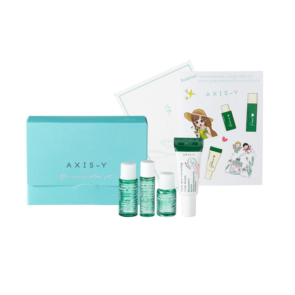 Axis-Y Zestaw Mini Glow Set Quinoa One Step Balanced Gel Cleanser żel do oczyszczania twarzy + Daily Purifying Treatment Toner tonik do twarzy +