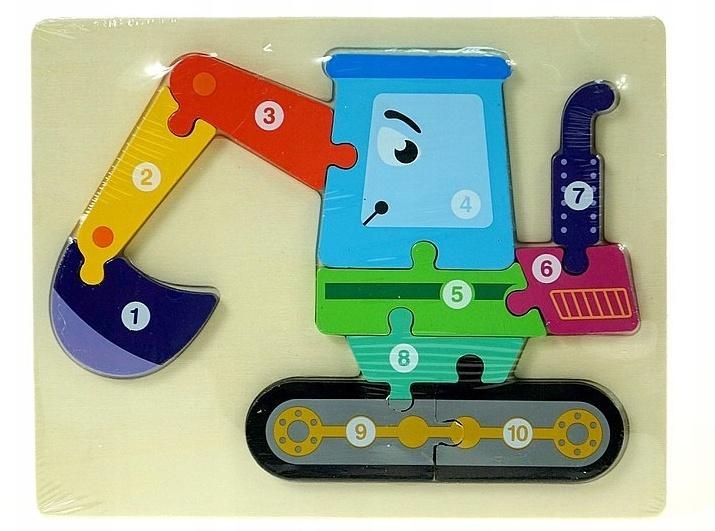 Puzzle drewniane Koparka Adar - puzzle